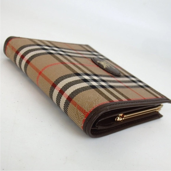 Authentic BURBERRYS Nova Check wallet Jacquard canvas/leather - Picture 3 of 12